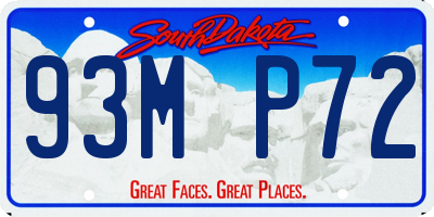 SD license plate 93MP72