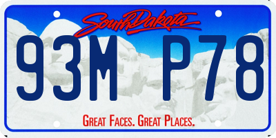 SD license plate 93MP78