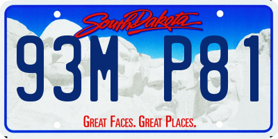 SD license plate 93MP81