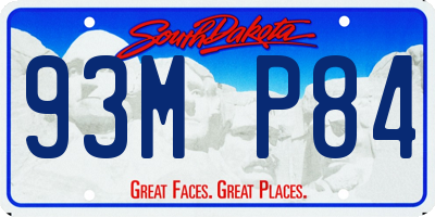 SD license plate 93MP84