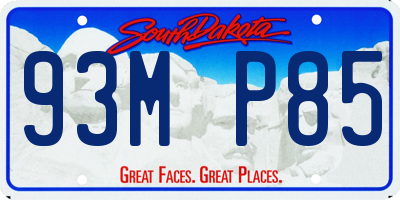 SD license plate 93MP85