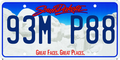 SD license plate 93MP88