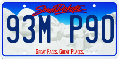 SD license plate 93MP90