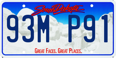 SD license plate 93MP91