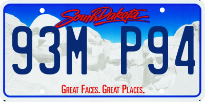 SD license plate 93MP94