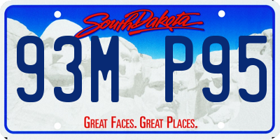 SD license plate 93MP95