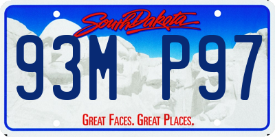 SD license plate 93MP97