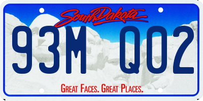 SD license plate 93MQ02