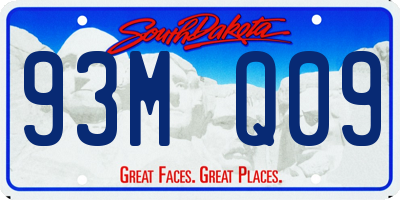 SD license plate 93MQ09