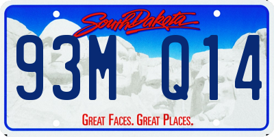 SD license plate 93MQ14