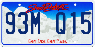 SD license plate 93MQ15