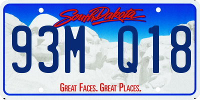 SD license plate 93MQ18