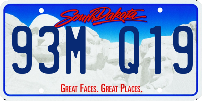 SD license plate 93MQ19