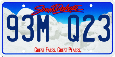 SD license plate 93MQ23