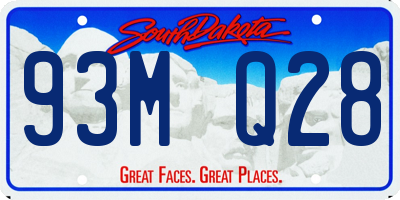 SD license plate 93MQ28