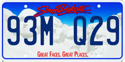 SD license plate 93MQ29