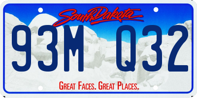 SD license plate 93MQ32