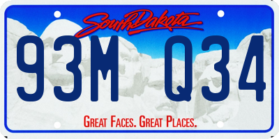 SD license plate 93MQ34