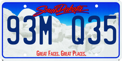 SD license plate 93MQ35