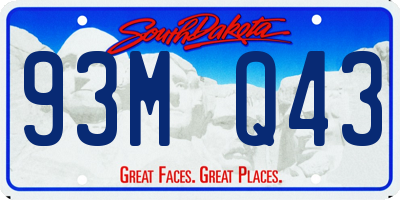 SD license plate 93MQ43