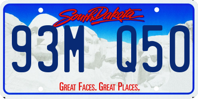 SD license plate 93MQ50