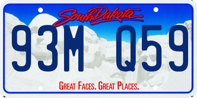 SD license plate 93MQ59