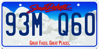 SD license plate 93MQ60