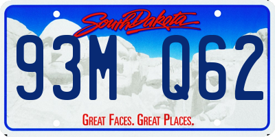 SD license plate 93MQ62