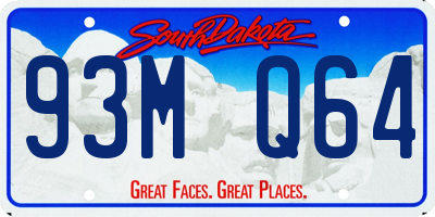 SD license plate 93MQ64