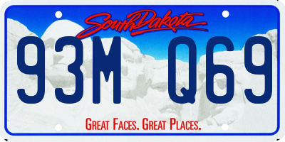 SD license plate 93MQ69
