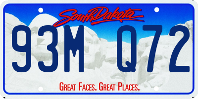 SD license plate 93MQ72