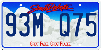 SD license plate 93MQ75