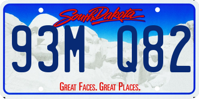 SD license plate 93MQ82