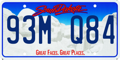 SD license plate 93MQ84