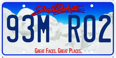 SD license plate 93MR02
