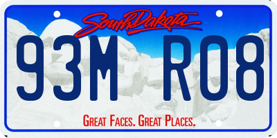 SD license plate 93MR08