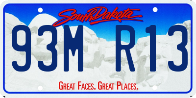 SD license plate 93MR13