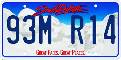 SD license plate 93MR14
