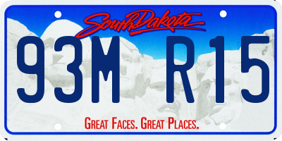 SD license plate 93MR15