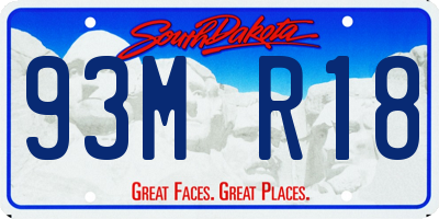 SD license plate 93MR18