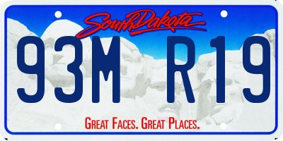 SD license plate 93MR19