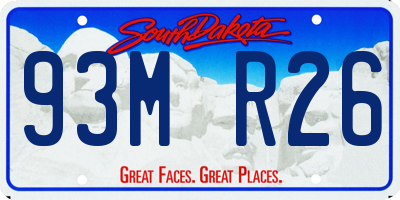 SD license plate 93MR26