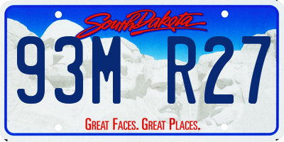 SD license plate 93MR27