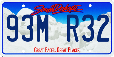 SD license plate 93MR32