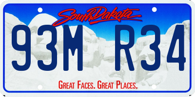 SD license plate 93MR34