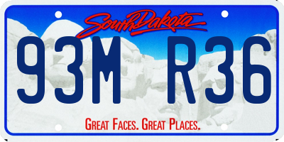 SD license plate 93MR36