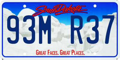 SD license plate 93MR37