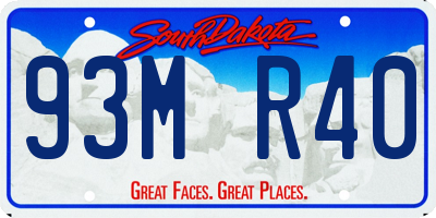 SD license plate 93MR40