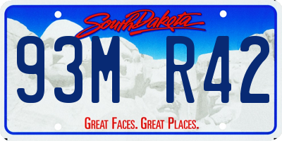 SD license plate 93MR42