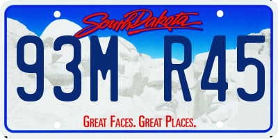 SD license plate 93MR45